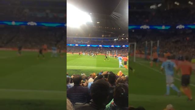 Corner kick by Samir Nasri 15 September 2015 Manchester City vs   Juventus in Etihad Stadium