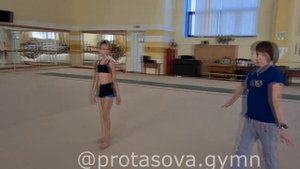 Видео урок Марины Протасовой "Прыжковая подготовка". Rhythmic gymnastics #jump #Leaps#gym#