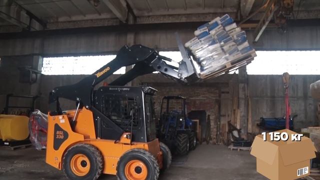 Проверка грузоподъемности минипогрузчиков BAWOO VJ57 и BSL330. Рекорды от корейских погрузчиков. смотреть онлайн