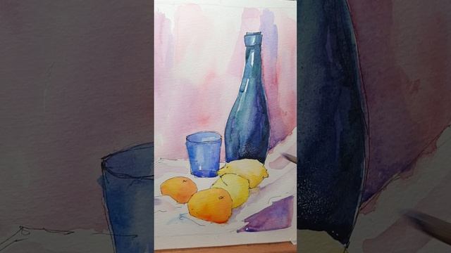 Гуашь спешит на помощь) #гуашь #рисование #акварель #скетч #процессрисования #короткоевидео