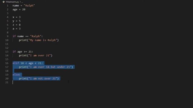 Python Tutorial: if elif else Statement