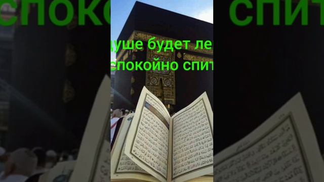 КАЖДЫЙ ДЕНЬ КОРАН ПЕРЕД СНОМ,В ДУШЕ БУДЕТ ЛЕГЧЕ.