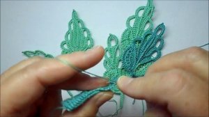 фантазийный листик,вязание крючком,crochet,how to crochet,crochet tutorial.mp4