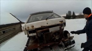 Вездеход на гусеницах из ВАЗ. Вездеход по снегу