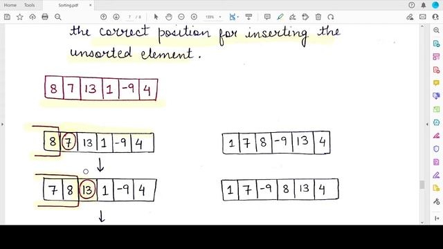 Insertion Sort Explained with Example | NCERT Class 12 Computer Science | CBSE Class 12 Board Exams