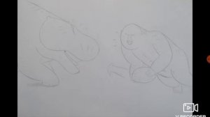 Real Animal Battle 2 : Бегемот VS Западная Горилла