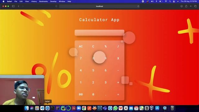 Build a calculator app using react js | React js projects | Glassmorphism UI | Math js
