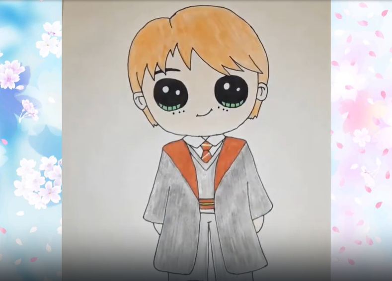 Как нарисовать Рона Уизли из фильма "Гарри Поттер" смотреть онлайн