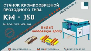 СТАНОК ДВУХПИЛЬНЫЙ КРОМКООБРЕЗНОЙ КМ-350