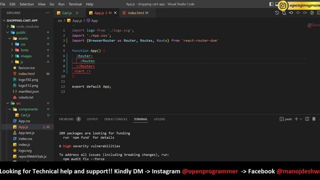 React JS Shopping Cart using ASP.Net Core Web API and SQL Server | React JS Project with explanatio