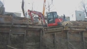 Подъем мини-экскаватора KUBOTA краном