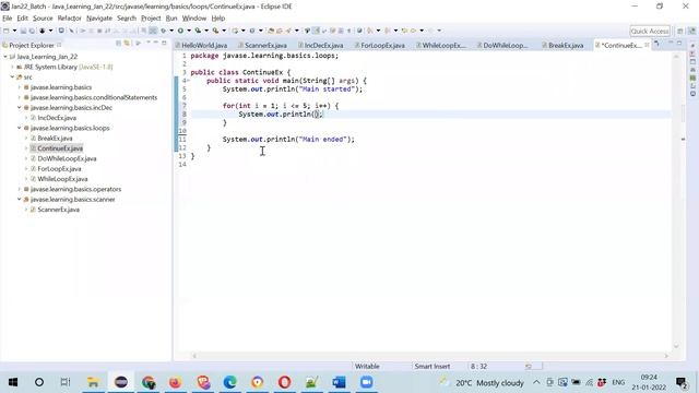 Java Tutorial for Beginners | Break and Continue Statements in Java Loops | Chapter#11 | Core Java