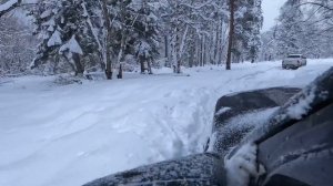 Архыз 2023 без снега и в снегопад. Водопад Белый зимой