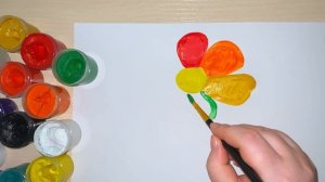 Как нарисовать цветок красками? Урок рисования для детей