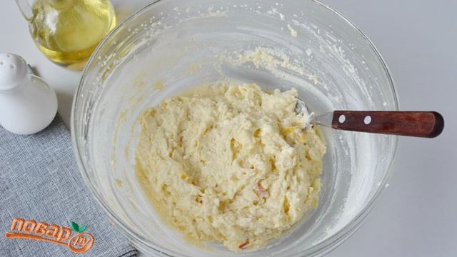 Творожные вафли с яблоком
