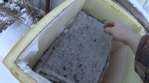 зимовка с глухим дном и верхней вентиляцией в ппу ульях часть 2 осмотр 9 января