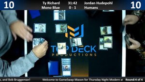Modern w/ Commentary 10/18/18: Ty Richard (Mono Blue) vs. Jordan Hudepohl (Humans)