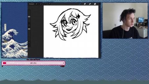 ОДИС РИСУЕТ ПАЙМОН ИЗ GENSHIN IMPACT / ДЕНЬ РОЖДЕНИЯ ПАЙМОН