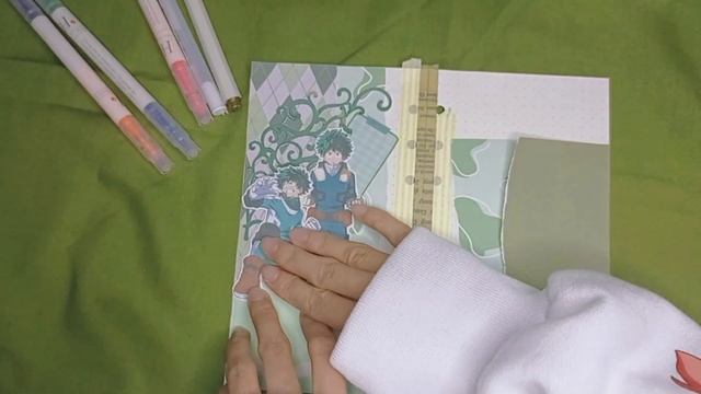[ASMR] Anime Journal MIDORIYA IZUKU (green theme) #myheroacademia #scrapbooking #journaling #asmr смотреть онлайн