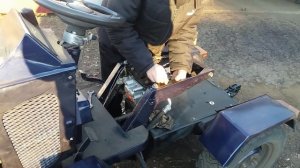 Гидравлика на минитрактор #3 Установка гидрораспределителя, подключение к НШ и баку