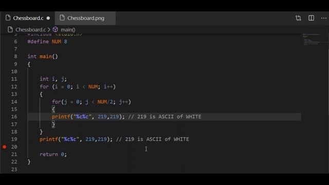 How to draw CHESSBOARD without using Graphics in C | Creative Coding - ASCII