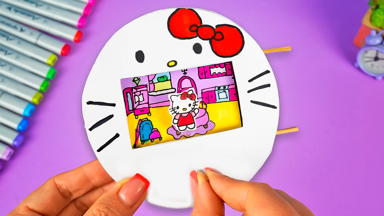 Дом hello Kitty из бумаги