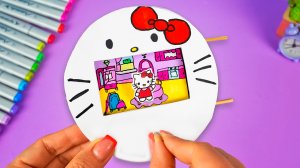 Мини-дом Hello Kitty своими руками. Как сделать бумажный домик из бумаги