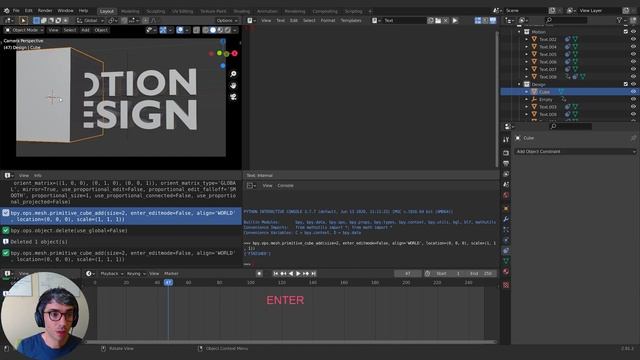 Using Python For Motion Design In Blender | Animation Text Effects смотреть онлайн