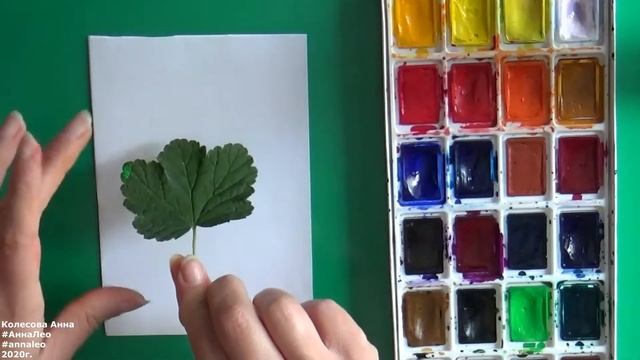 Рисунок-отпечаток листьев и ватные палочки "Цветы". 8(2020) смотреть онлайн