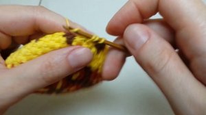 Чехол для подушки в технике Bricks crochet по кругу - жаккард крючком.