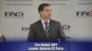 Tim Hudak Speaks To Police Association of Ontario