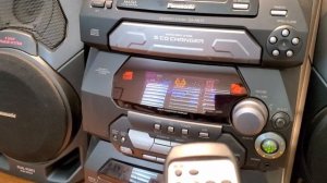 Panasonic SA-AK17 5 CD changer tape player system with remote