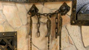 Кованый набор инструментов для мангала барбекю кочерга совок вилка