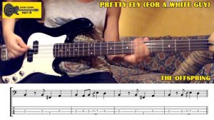 PRETTY FLY FOR A WHITE GUY The Offspring BASS TAB COVER LESSON TUTORIAL