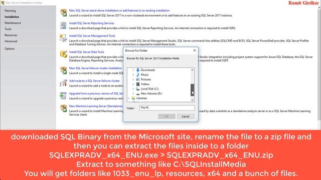 SQL Server Installation - What is the Installation Media Folder?