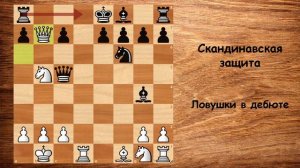 Шахматы. Скандинавская защита. Дебютные ловушки!