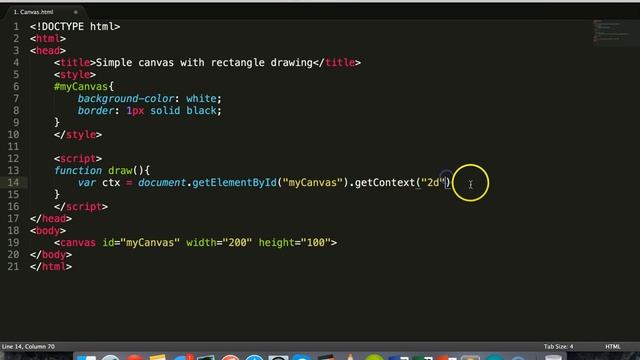 HTML5 Canvas tutorial 1 - Introduction to the HTML5 canvas