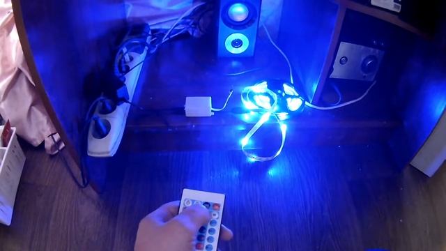 Как светит светодиодная лента купленная в магазине Светофор , как работает пульт управления смотреть онлайн