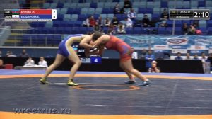 КР - 19.  Жен.  32.  62 кг.  1/4 финала.  Алиева Жала (AZE) - Балданова Екатерина (ЛЕН)