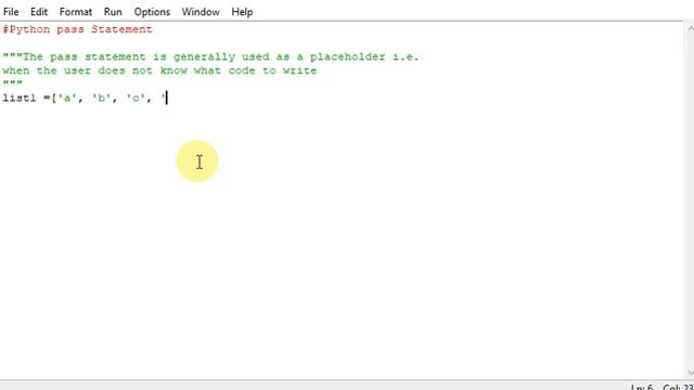 Python pass Statement смотреть онлайн