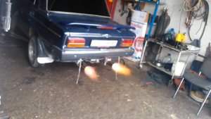 пламя из глушителя ваз