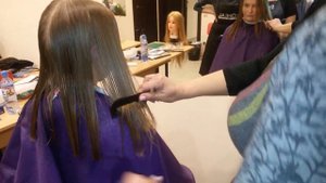 Стрижка Каре на длинные волосы часть 3