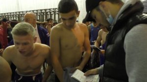 Взвешивание борцов 42,45,48,51,55 кг.