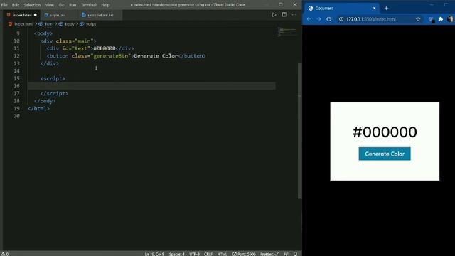 Random color generator using JS