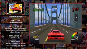 1996 Video Games /  Cruis'n USA (N64) Race Gameplay