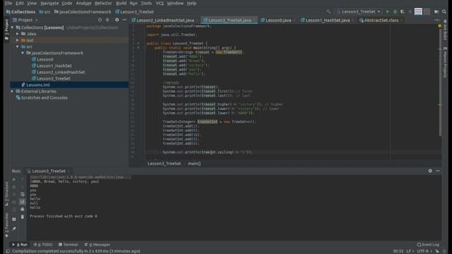 TreeSet. Java Collections. Java коллекции. Lesson_3. смотреть онлайн