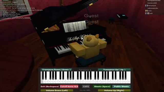Over the stars Roblox piano смотреть онлайн