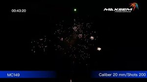 Фейерверк MC149 "Ночные огни / Blue night fire" (0,8" х 200 залпов)