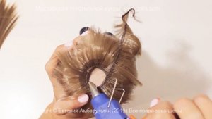 Как сделать волосы кукле мальчику. Прическа для мальчика. Как крепить трессы кукле.