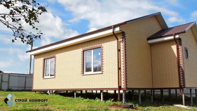 Проект строительства одноэтажного каркасного дома по индивидуальному проекту под ключ. Город Тула. смотреть онлайн